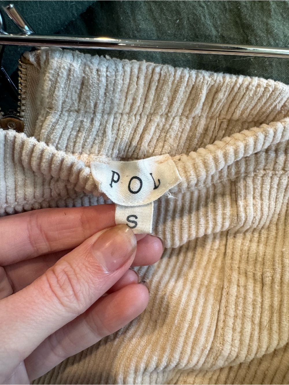 POL Beige Ribbed Mini Skirt - Picture 3 of 3